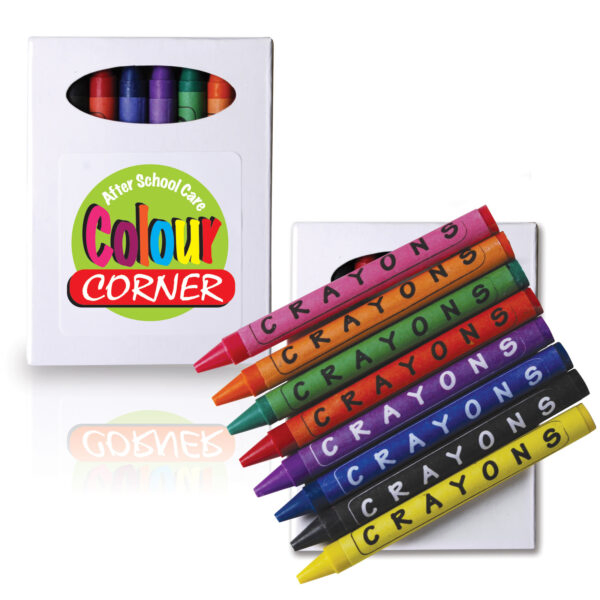 8 Pack Colour Crayons