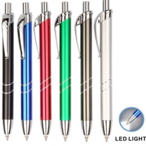 Assorted Color Dolphin Metal LED Light Pen