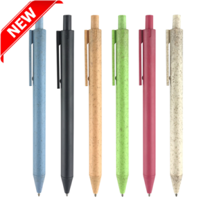 Assorted Color Tawny Wheat Straw Pens