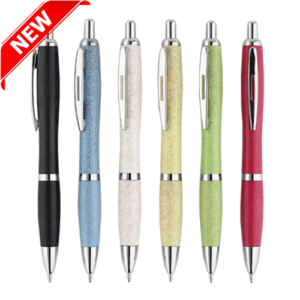 Assorted Color Flaxen Wheat Straw Pens