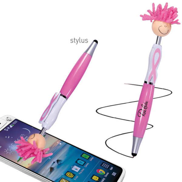 Cellphone and Mop Top Pink Pen