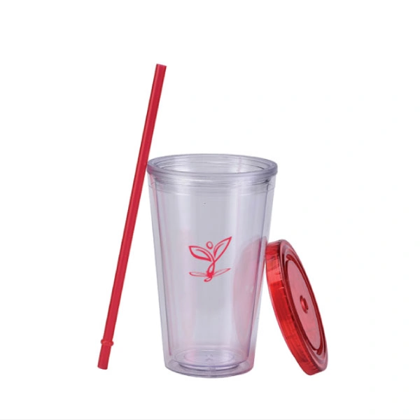 Promotional Orlando Plastic Cups With Lid & Straw 16oz