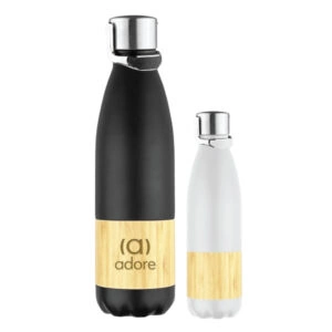 Promotional Stainless Steel & Bamboo Vacuum Bottles