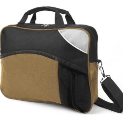 black and brown conference bag