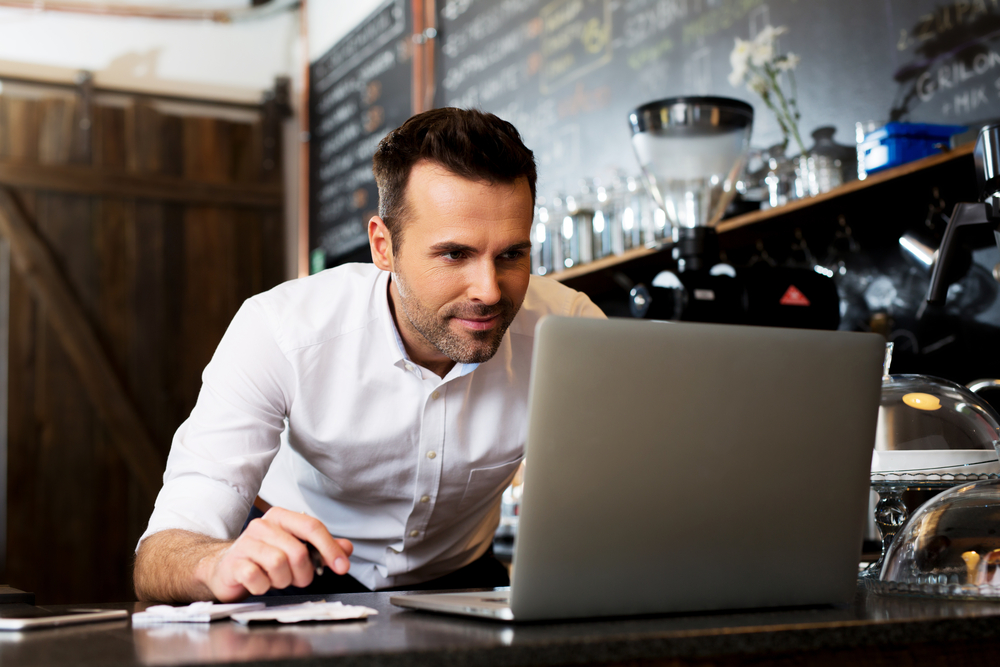 man on his laptop